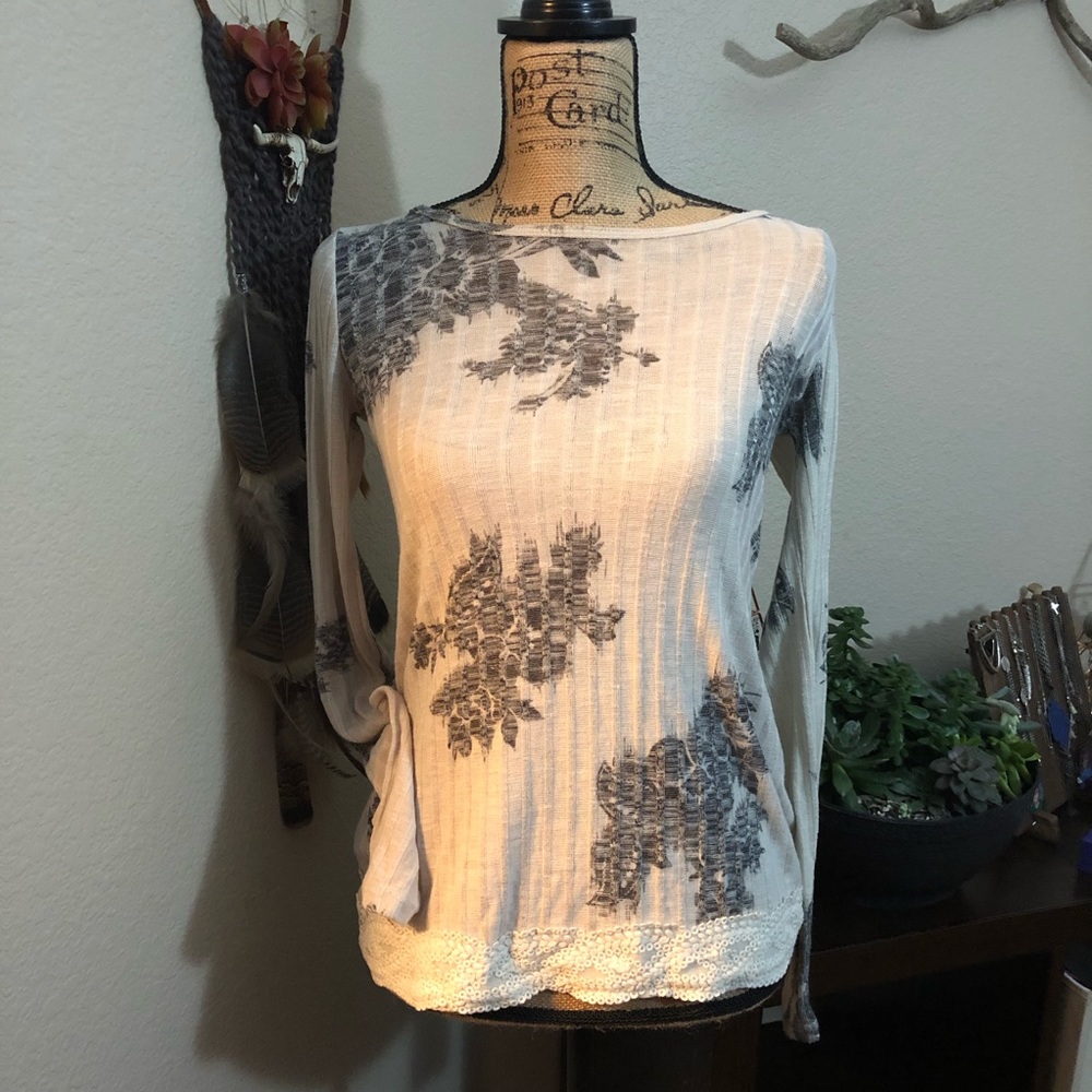 Rewind Long Sleeve Knit Top Tunic